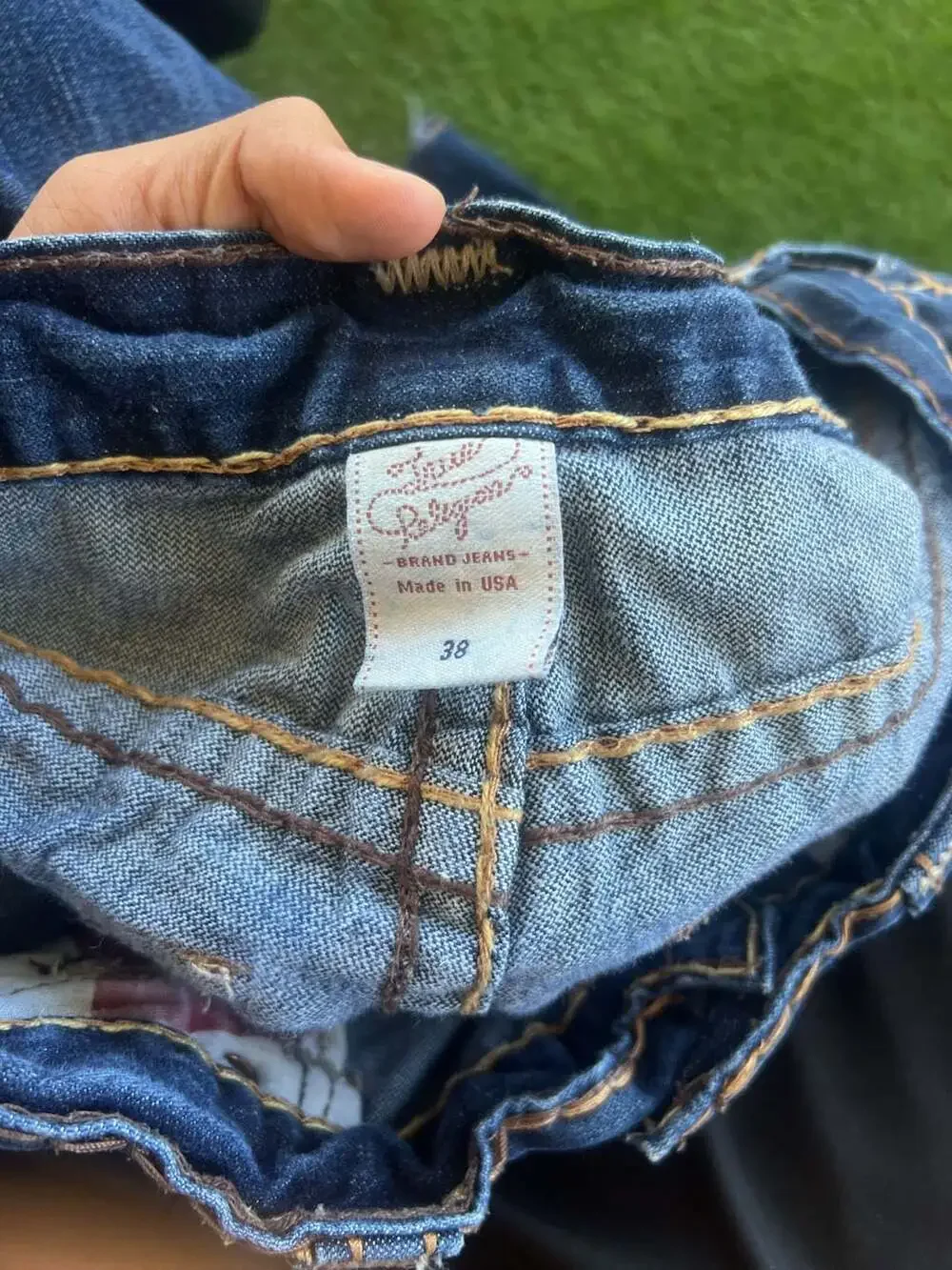 True Religion Billy Super T Distressed Made in USA Jeans Size 38